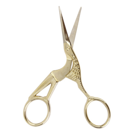 Gold-Tone Crane Bud Trimming Scissors