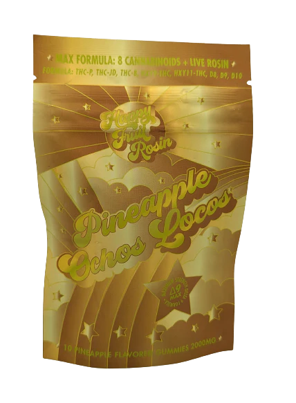 Happy Fruit Pineapple Ochos Locos Blend Gummies 2000mg