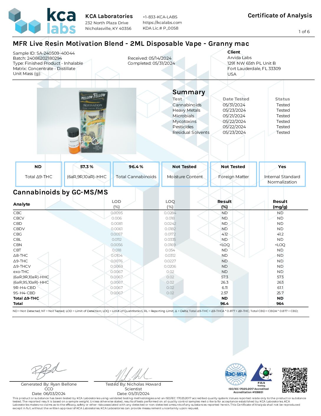 Mellow Fellow Live Resin 2ml Disposable Vape - Granny Mac (H) - Image 3